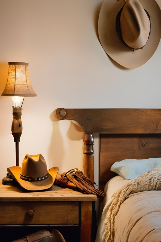 Vintage Saddle or Cowboy Hat Decor