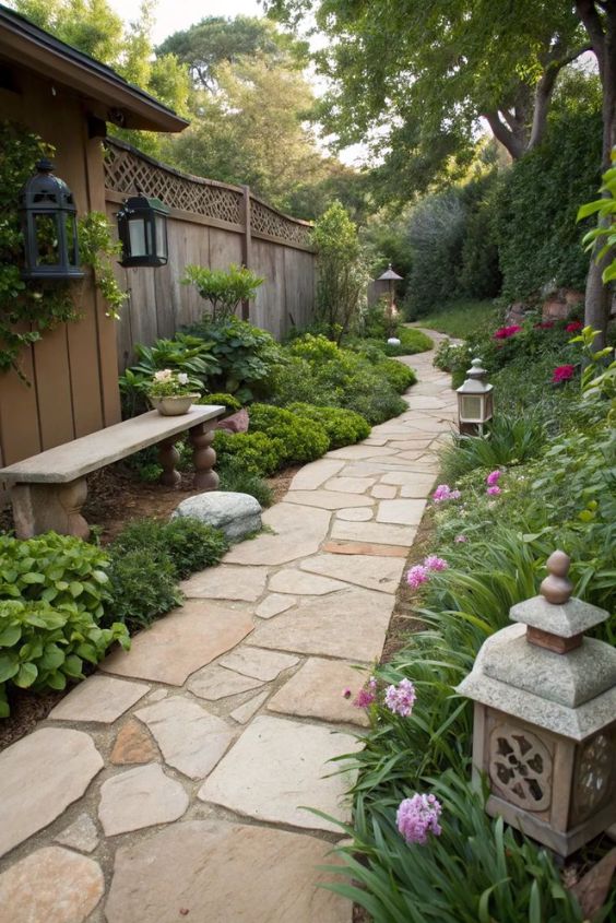 Add a Flagstone Area for Rustic Charm