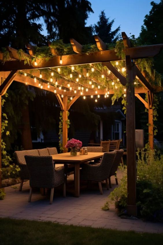 Install Patio String Lights for a Magical Glow
